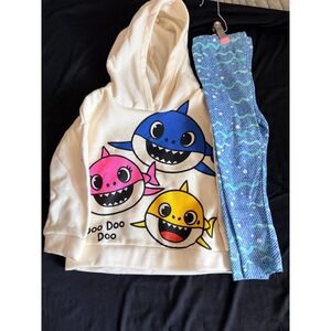 Nickelodeon Pinkfong Shark Hoodie and Pants Sz 2T - NWT
